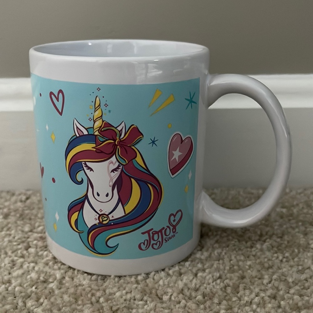 Jojo Siwa Rainbow Unicorn Super Star Coffee Tea Cocoa Mug VIACOM Nickelodeon VGC